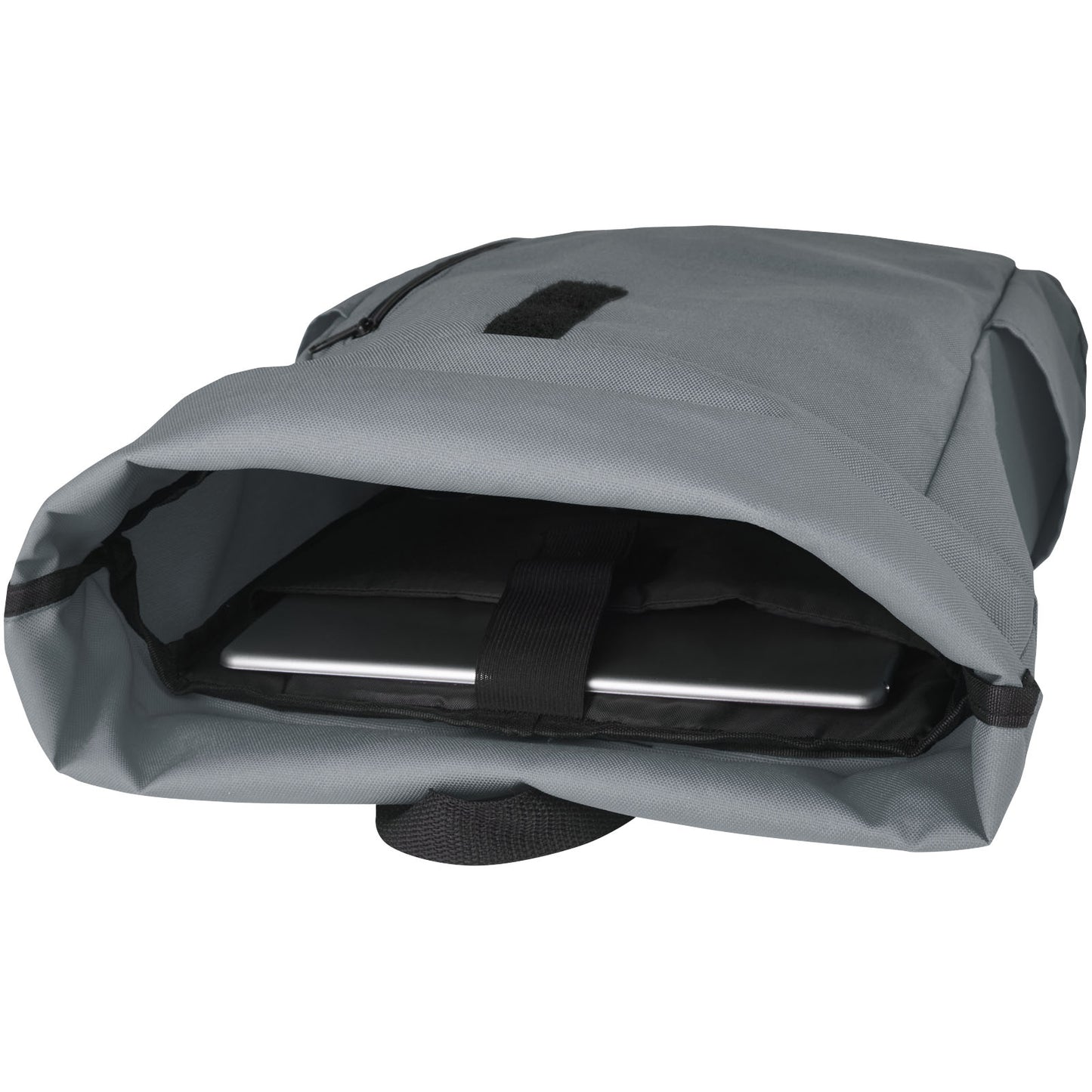 Zaino con chiusura arrotolabile per portatile da 15,6" in PET riciclato certificato GRS Byron 18L