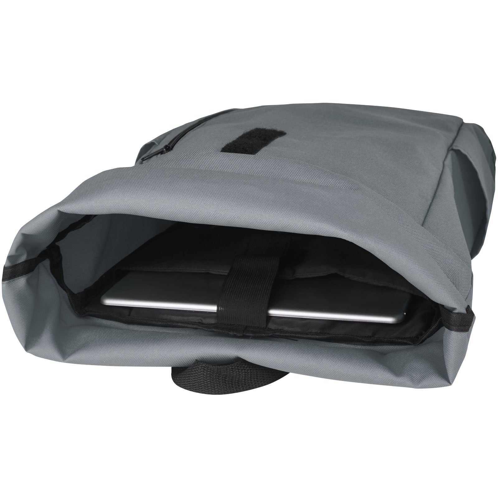 Zaino con chiusura arrotolabile per portatile da 15,6" in PET riciclato certificato GRS Byron 18L
