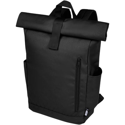 Zaino con chiusura arrotolabile per portatile da 15,6" in PET riciclato certificato GRS Byron 18L