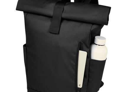 Zaino con chiusura arrotolabile per portatile da 15,6" in PET riciclato certificato GRS Byron 18L