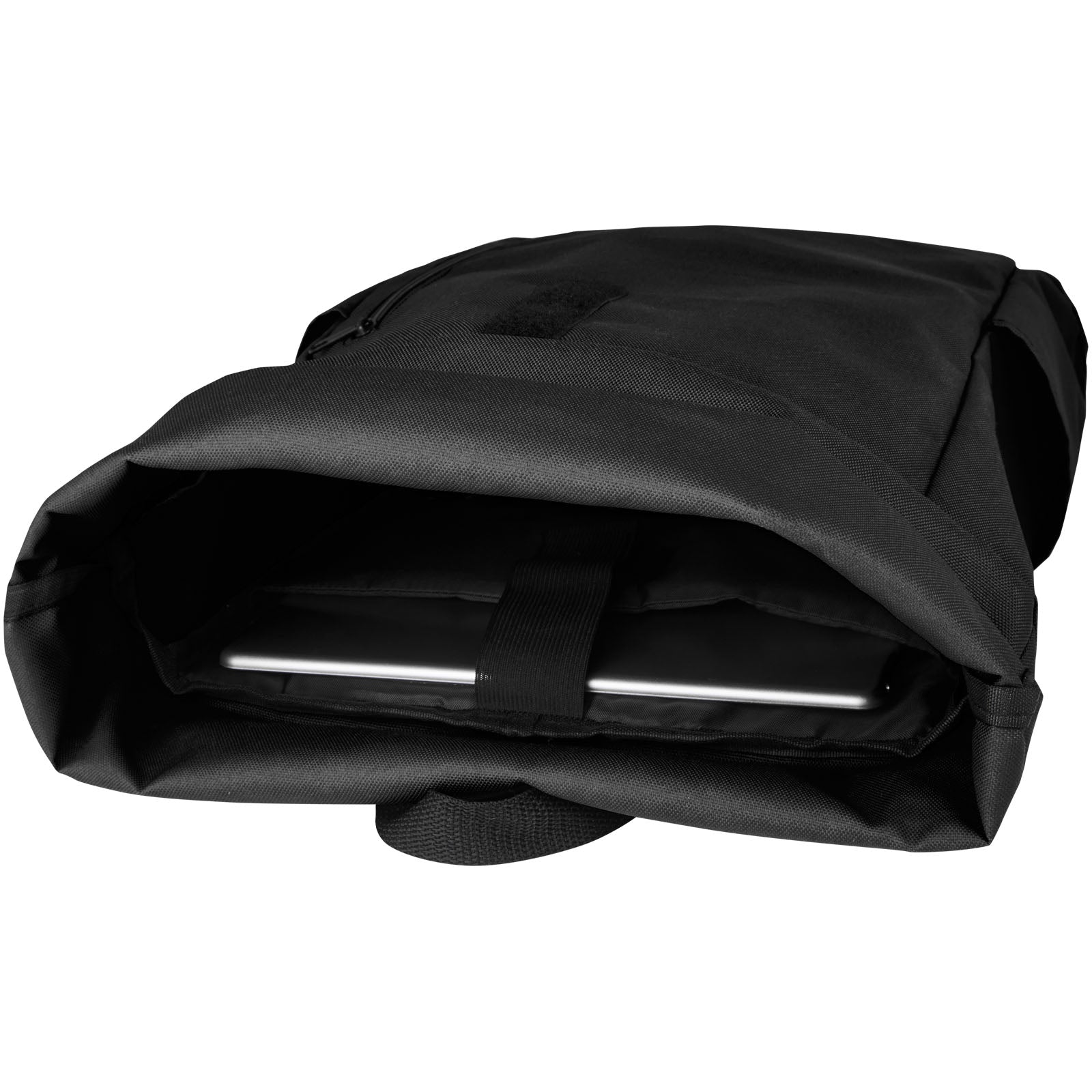 Zaino con chiusura arrotolabile per portatile da 15,6" in PET riciclato certificato GRS Byron 18L