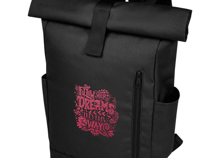 Zaino con chiusura arrotolabile per portatile da 15,6" in PET riciclato certificato GRS Byron 18L