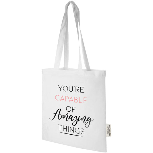 Tote bag in cotone riciclato GRS da 140 g/m2 Madras - 7L