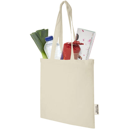Tote bag in cotone riciclato GRS da 140 g/m2 Madras - 7L