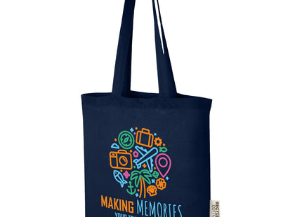 Tote bag in cotone riciclato GRS da 140 g/m2 Madras - 7L