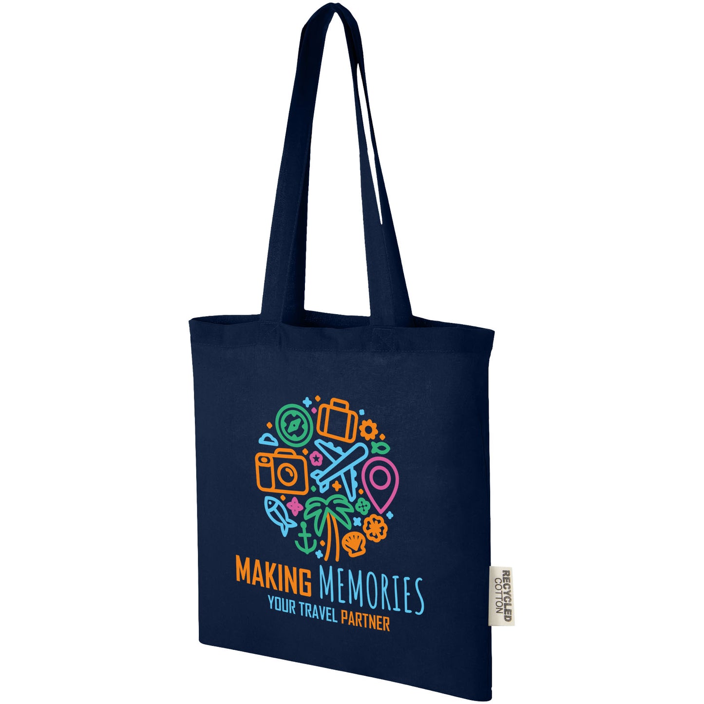 Tote bag in cotone riciclato GRS da 140 g/m2 Madras - 7L