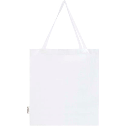 Tote bag a soffietto in cotone riciclato certificato GRS da 140 g/m² Madras