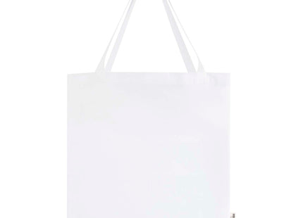 Tote bag a soffietto in cotone riciclato certificato GRS da 140 g/m² Madras