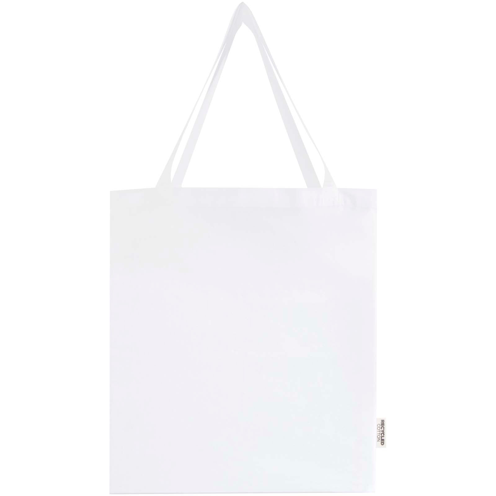 Tote bag a soffietto in cotone riciclato certificato GRS da 140 g/m² Madras