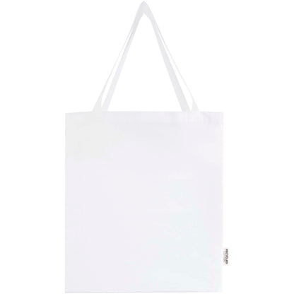 Tote bag a soffietto in cotone riciclato certificato GRS da 140 g/m² Madras