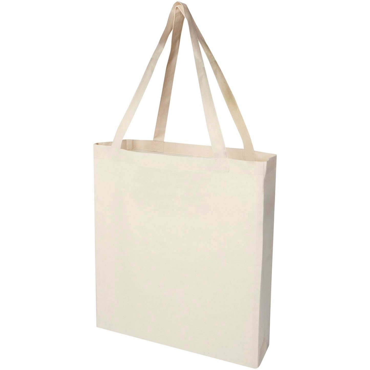 Tote bag a soffietto in cotone riciclato certificato GRS da 140 g/m² Madras