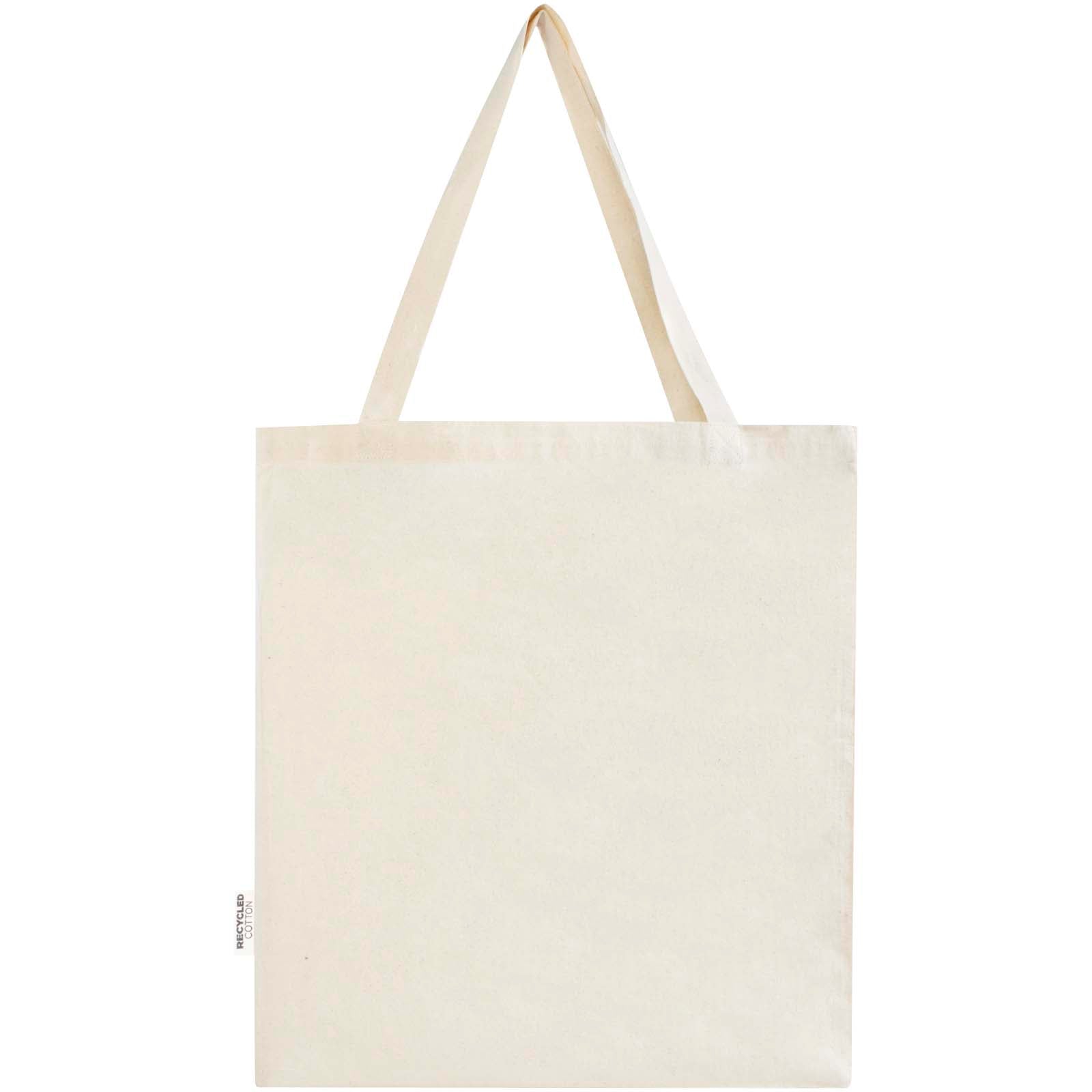 Tote bag a soffietto in cotone riciclato certificato GRS da 140 g/m² Madras