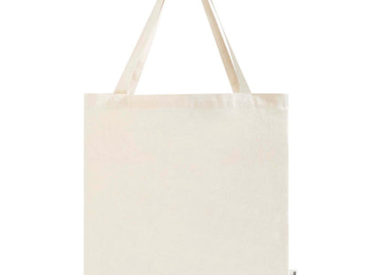 Tote bag a soffietto in cotone riciclato certificato GRS da 140 g/m² Madras