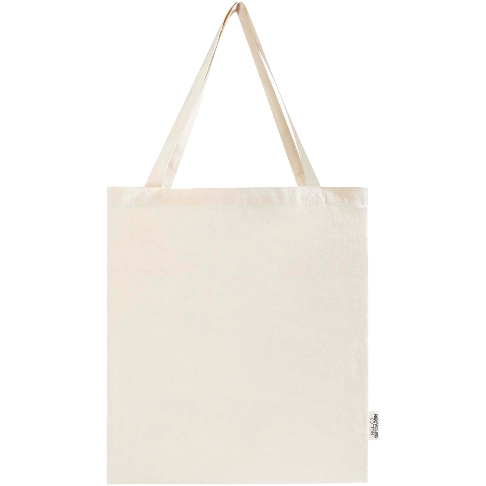 Tote bag a soffietto in cotone riciclato certificato GRS da 140 g/m² Madras