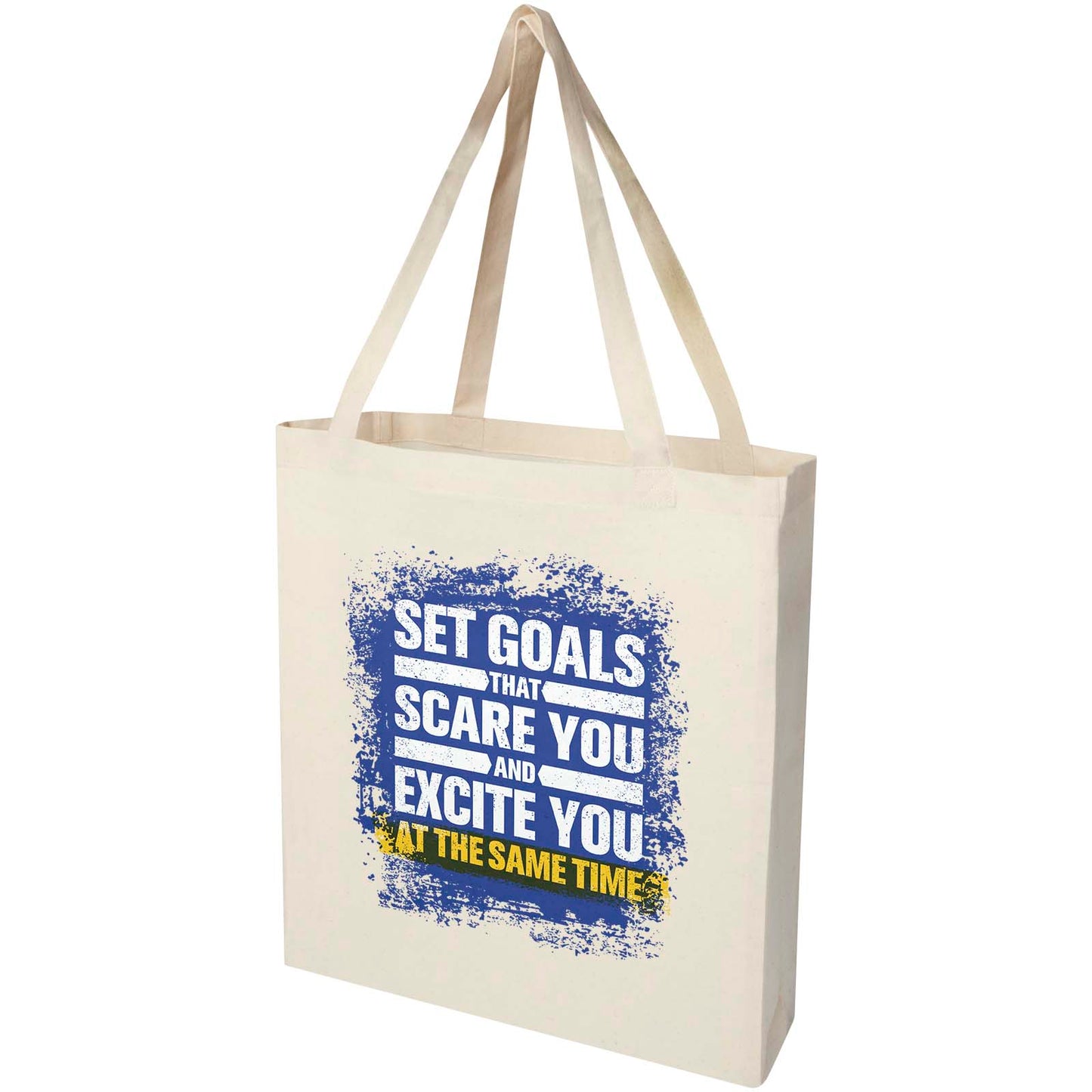 Tote bag a soffietto in cotone riciclato certificato GRS da 140 g/m² Madras