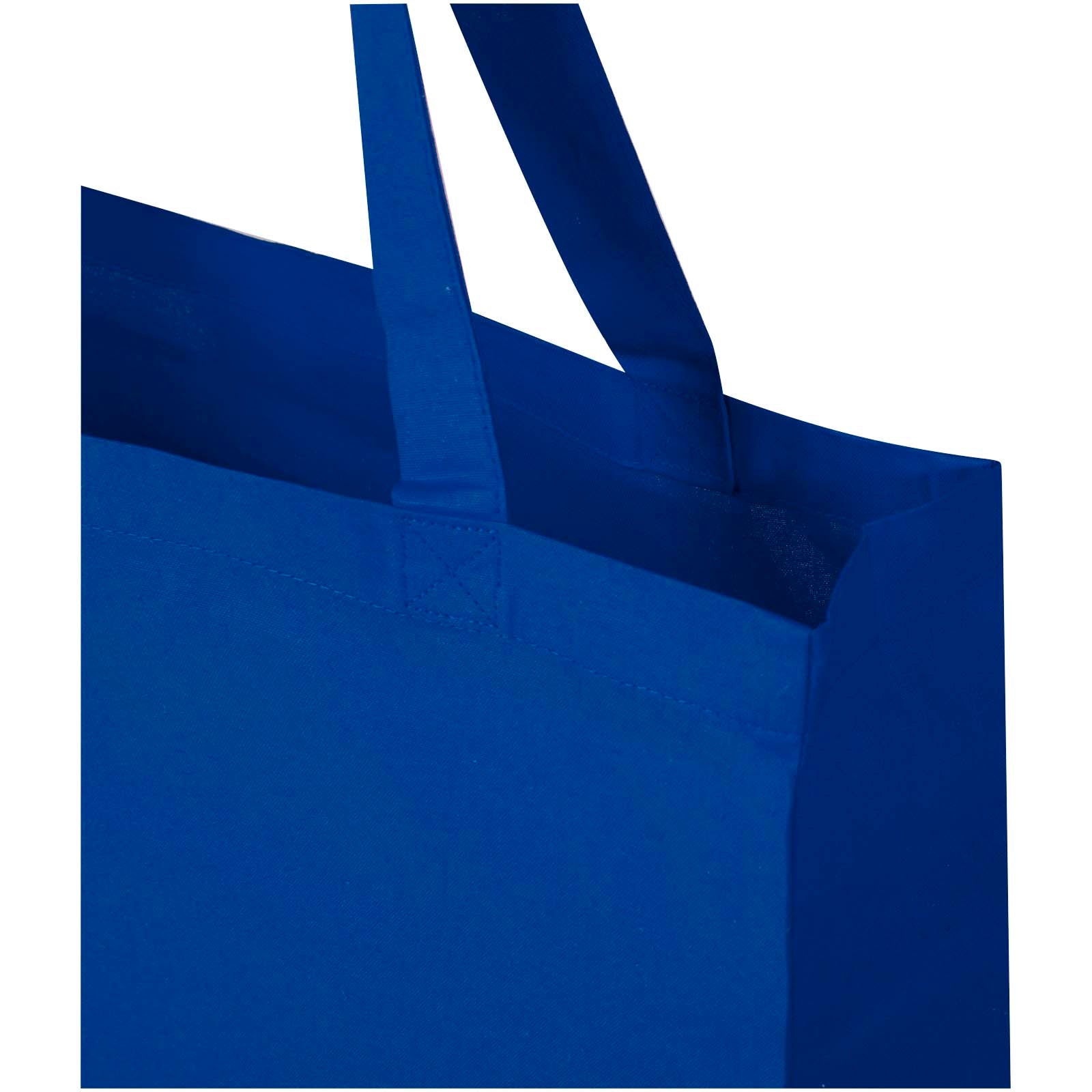 Tote bag a soffietto in cotone riciclato certificato GRS da 140 g/m² Madras