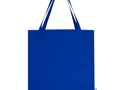 Tote bag a soffietto in cotone riciclato certificato GRS da 140 g/m² Madras