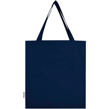 Tote bag a soffietto in cotone riciclato certificato GRS da 140 g/m² Madras