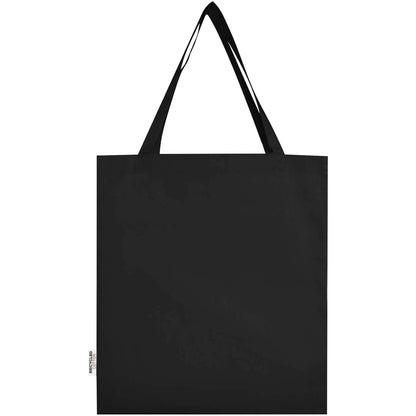 Tote bag a soffietto in cotone riciclato certificato GRS da 140 g/m² Madras