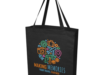 Tote bag a soffietto in cotone riciclato certificato GRS da 140 g/m² Madras
