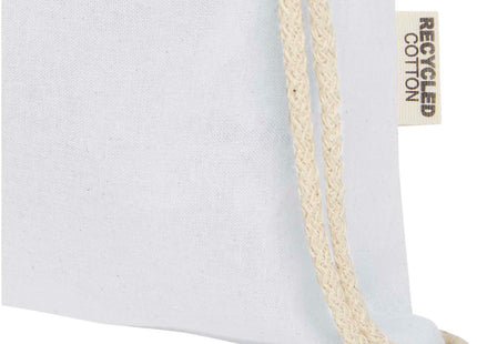 Borsa con cordoncino in cotone riciclato certificato GRS da 140 g/m² Oregon