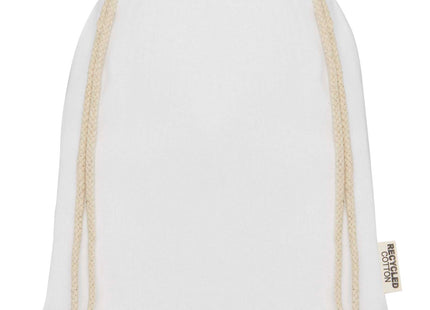 Borsa con cordoncino in cotone riciclato certificato GRS da 140 g/m² Oregon