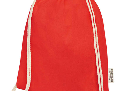Borsa con cordoncino in cotone riciclato certificato GRS da 140 g/m² Oregon
