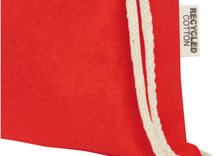 Borsa con cordoncino in cotone riciclato certificato GRS da 140 g/m² Oregon