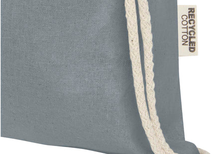 Borsa con cordoncino in cotone riciclato certificato GRS da 140 g/m² Oregon