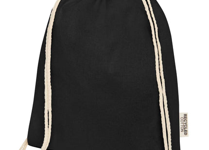Borsa con cordoncino in cotone riciclato certificato GRS da 140 g/m² Oregon