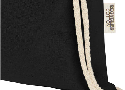 Borsa con cordoncino in cotone riciclato certificato GRS da 140 g/m² Oregon
