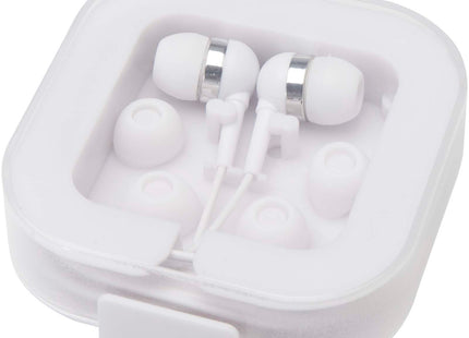 Auricolari tipo C cablati con astuccio in plastica riciclata Dofida