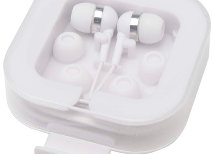 Auricolari tipo C cablati con astuccio in plastica riciclata Dofida