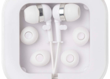 Auricolari tipo C cablati con astuccio in plastica riciclata Dofida