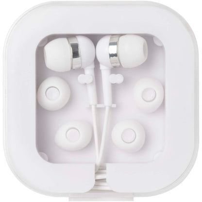 Auricolari tipo C cablati con astuccio in plastica riciclata Dofida