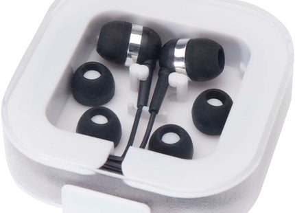 Auricolari tipo C cablati con astuccio in plastica riciclata Dofida