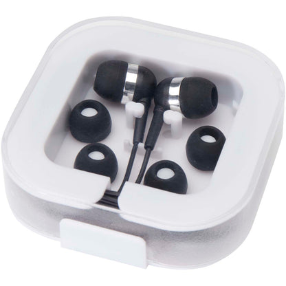 Auricolari tipo C cablati con astuccio in plastica riciclata Dofida