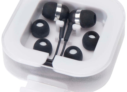 Auricolari tipo C cablati con astuccio in plastica riciclata Dofida