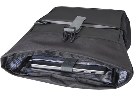 Borsa roll-top per bicicletta impermeabile in materiale riciclato certificato GRS per portatile da 15" Aqua
