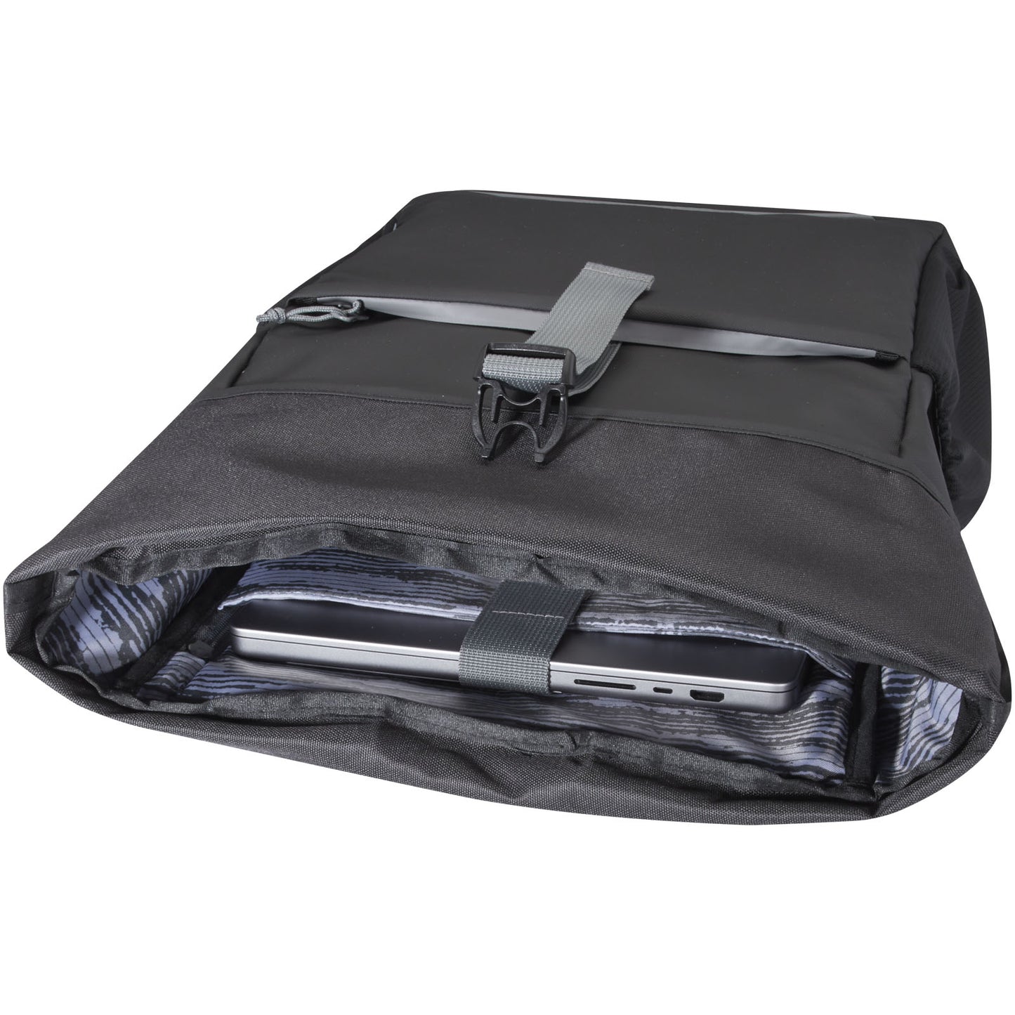 Borsa roll-top per bicicletta impermeabile in materiale riciclato certificato GRS per portatile da 15" Aqua