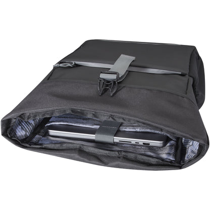 Borsa roll-top per bicicletta impermeabile in materiale riciclato certificato GRS per portatile da 15" Aqua