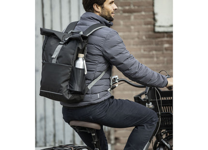 Borsa roll-top per bicicletta impermeabile in materiale riciclato certificato GRS per portatile da 15" Aqua