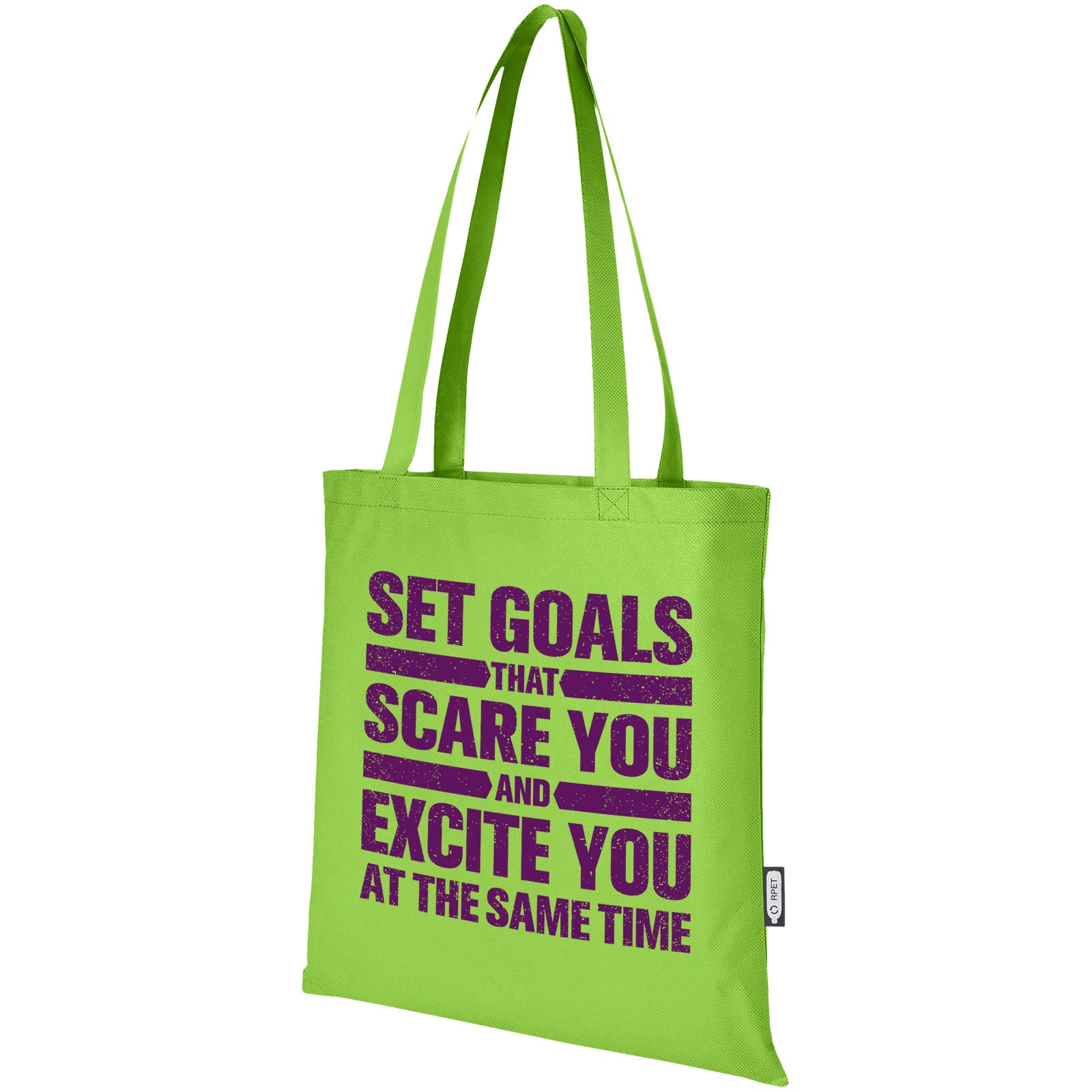 Tote bag convention in tessuto non tessuto riciclato certificato GRS Zeus 6l