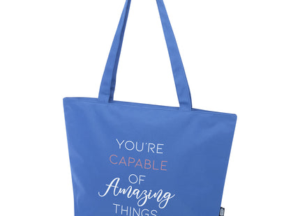 Tote bag in materiale riciclato certificato GRS con cerniera Panama 20l