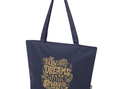 Tote bag in materiale riciclato certificato GRS con cerniera Panama 20l