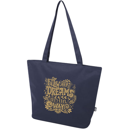 Tote bag in materiale riciclato certificato GRS con cerniera Panama 20l