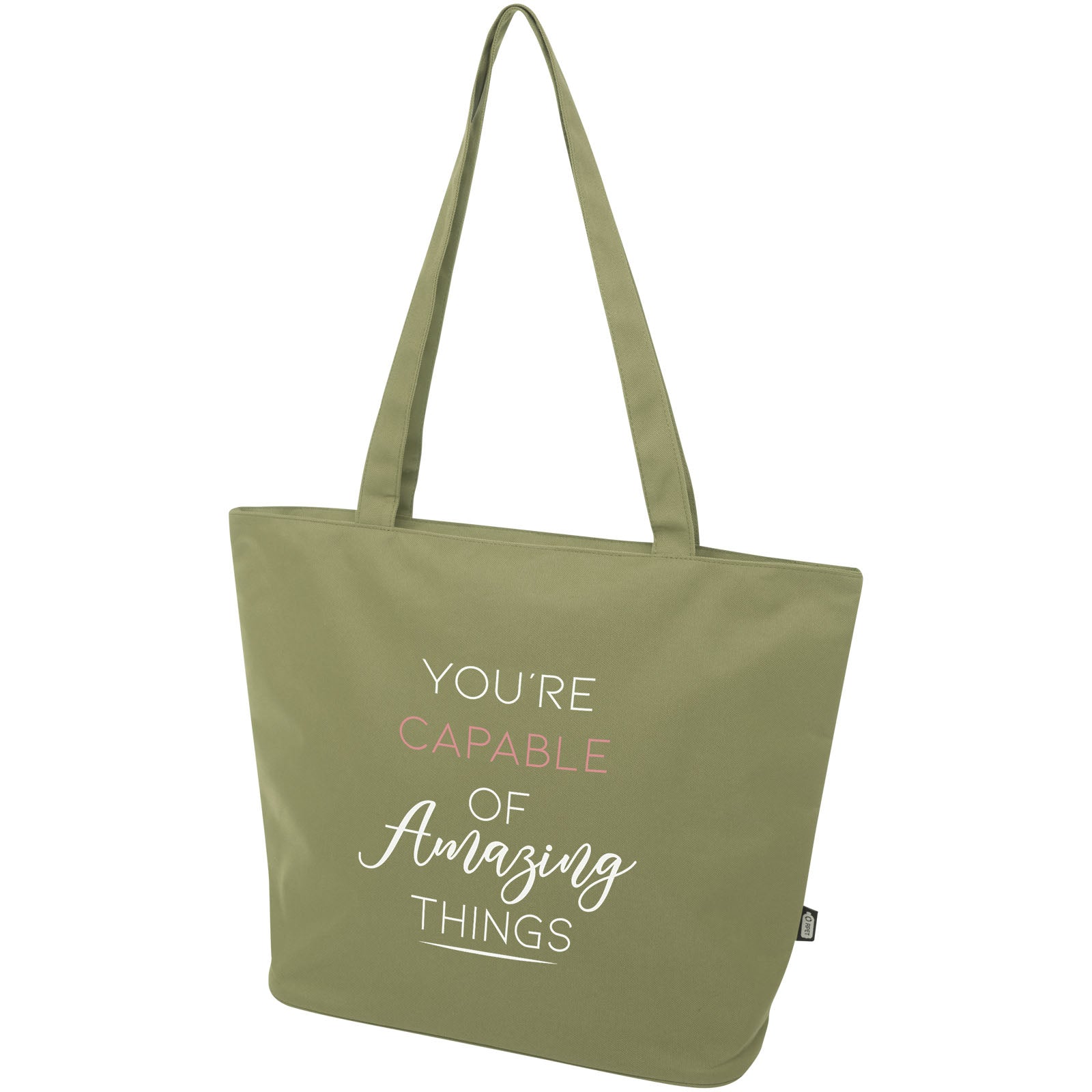 Tote bag in materiale riciclato certificato GRS con cerniera Panama 20l