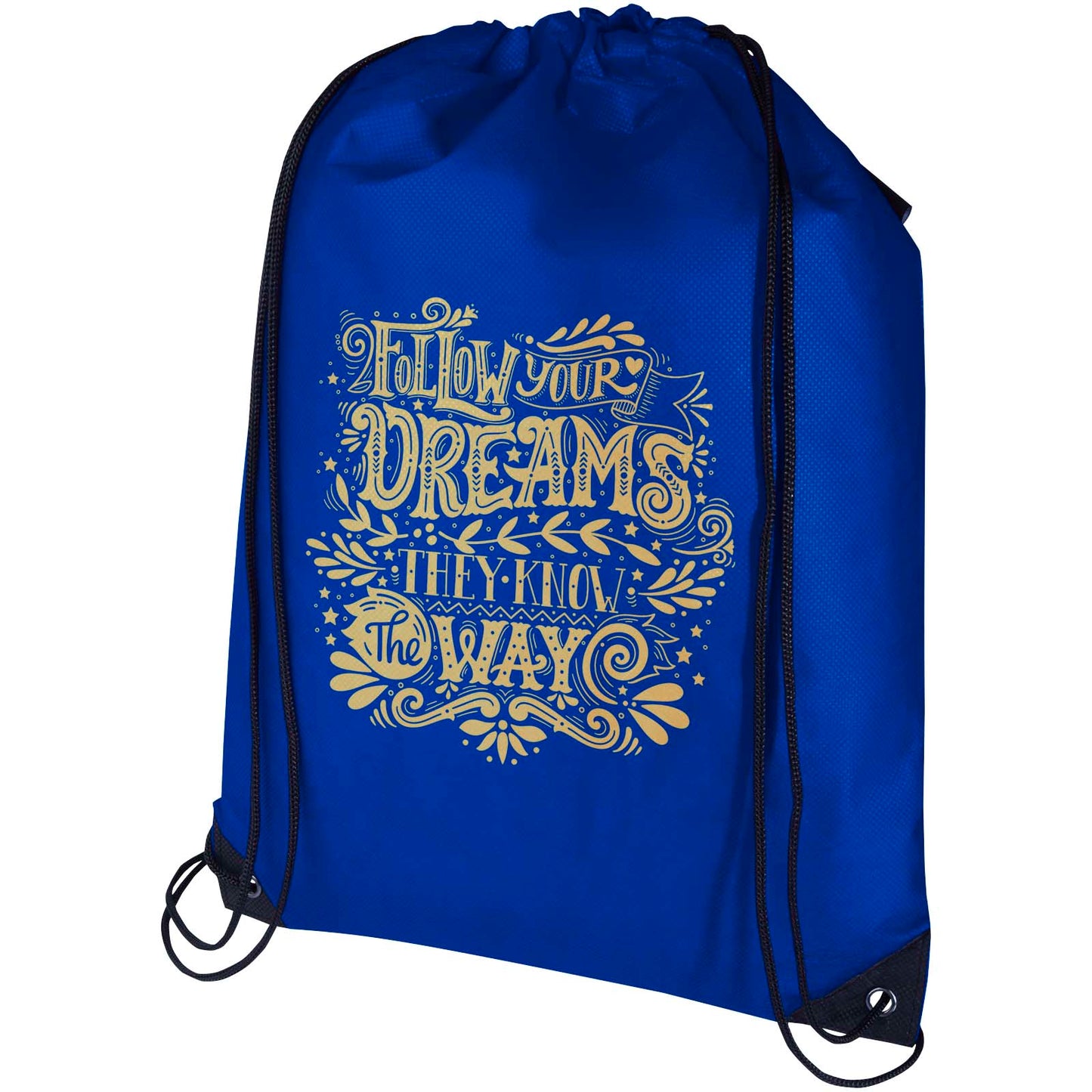 Borsa con coulisse in tessuto non tessuto riciclato certificato GRS Evergreen - 5L
