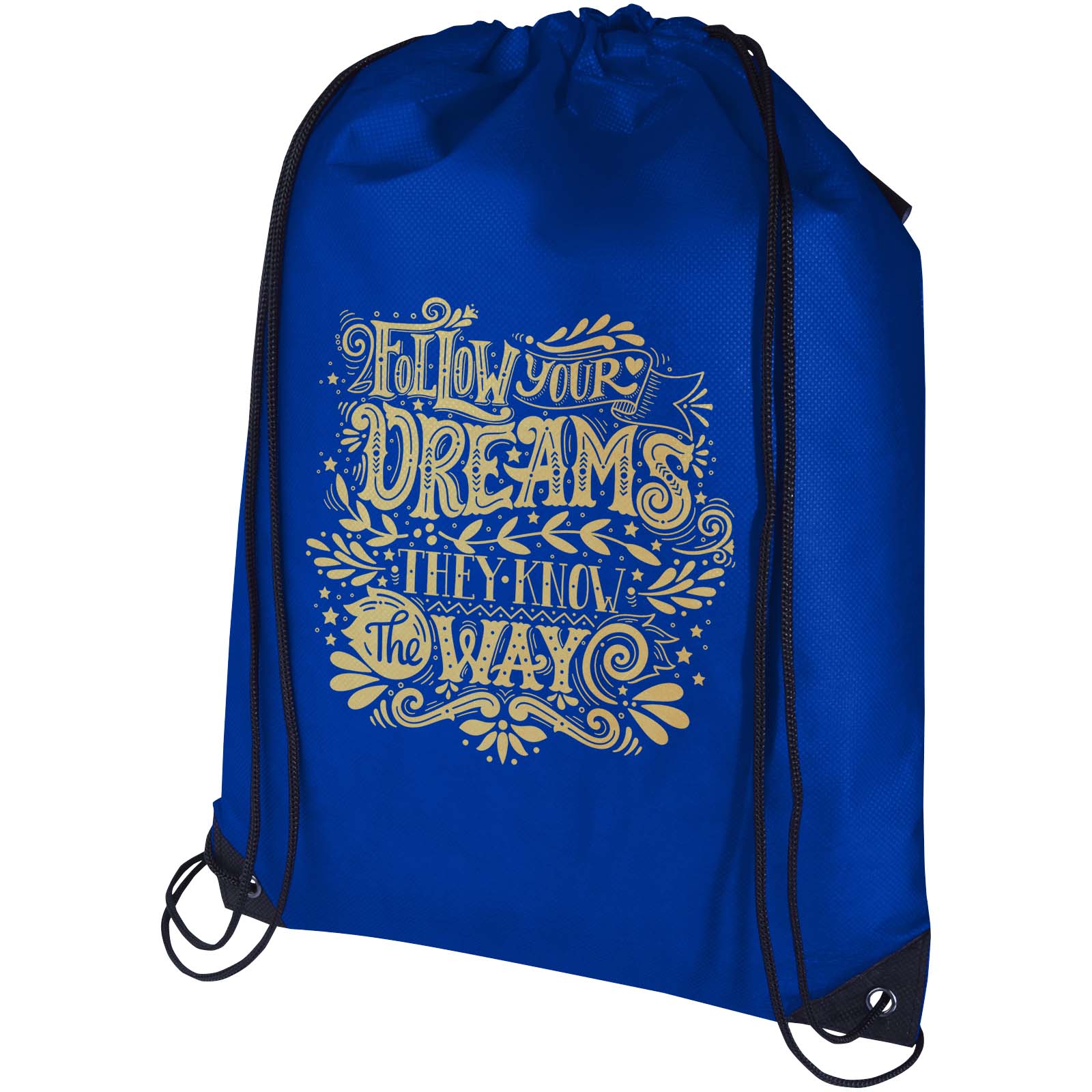 Borsa con coulisse in tessuto non tessuto riciclato certificato GRS Evergreen - 5L