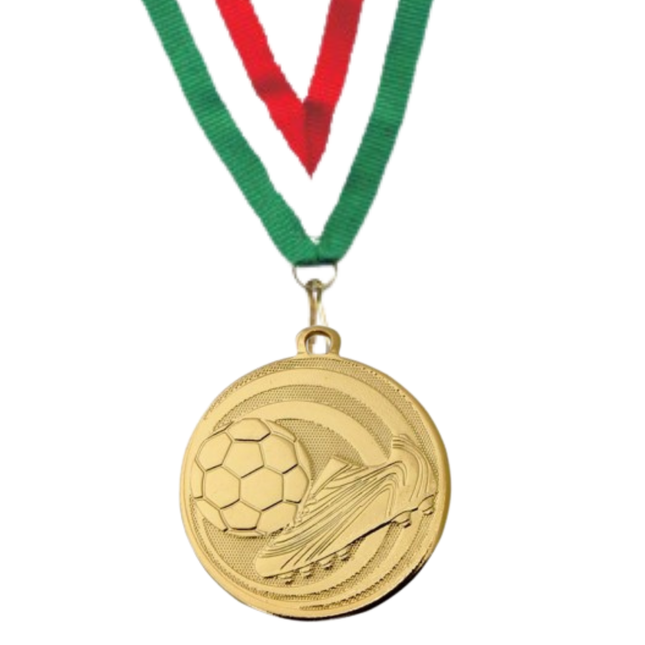 Medaglie calcio personalizzate 45 mm oro | 23.05.45.51G